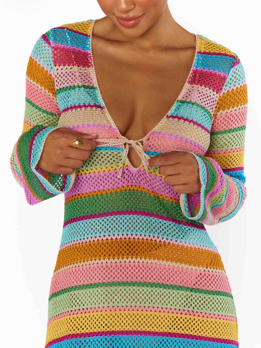 Show Me Your Mumu Vacay Crochet Maxi Coverup - Picture 6 of 7